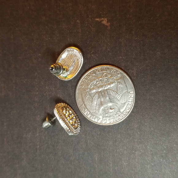 Dressy Silver Stud Earrings - Picture 3 of 4